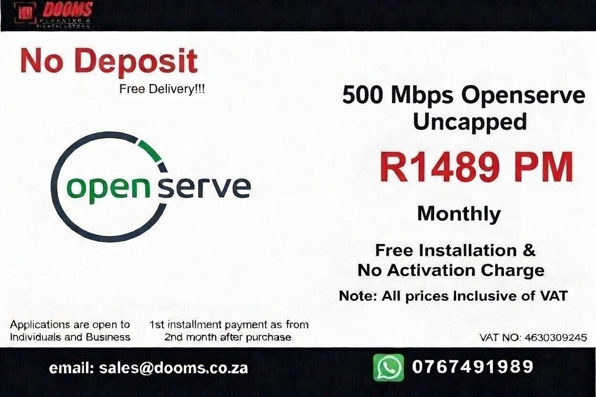 Openserve Fibre Uncapped 500 Mbps