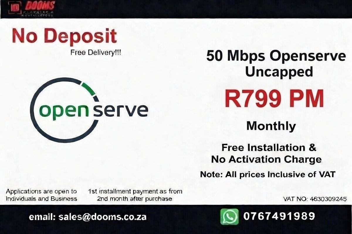 Openserve Fibre Uncapped 50 Mbps