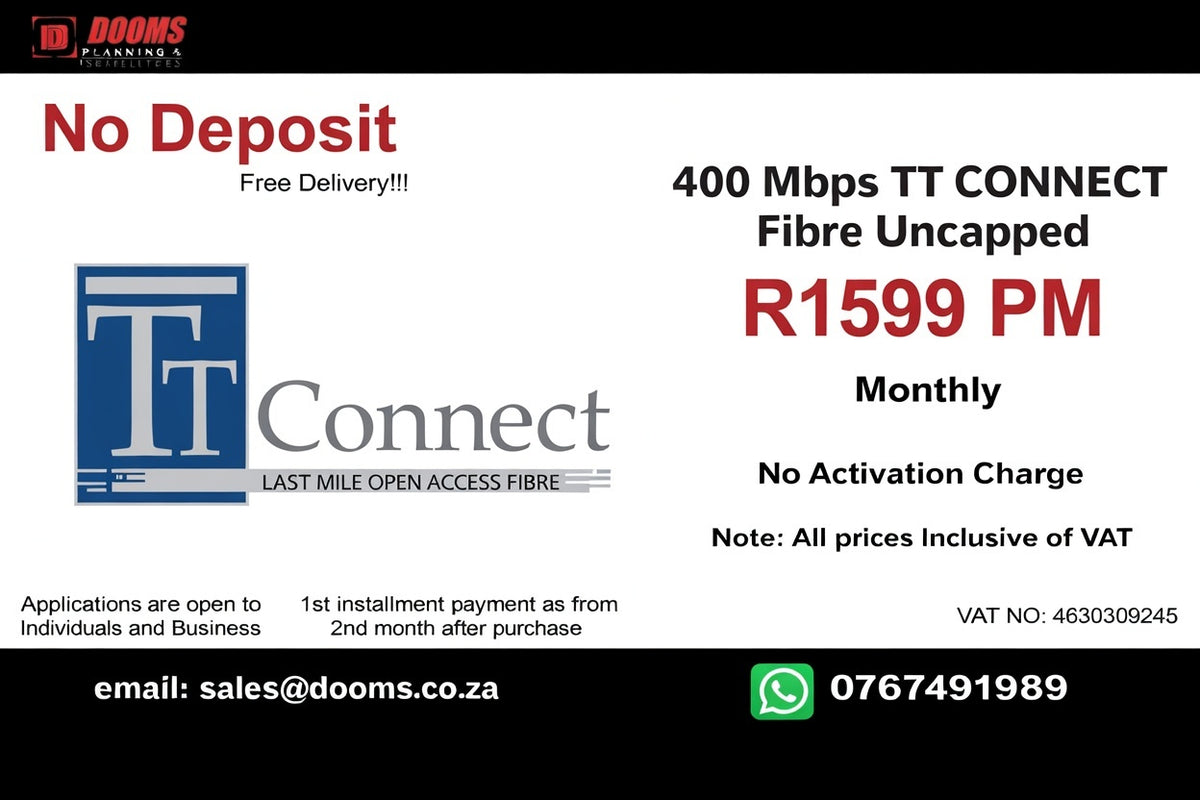 TT CONNECT Fibre Uncapped 400 Mbps