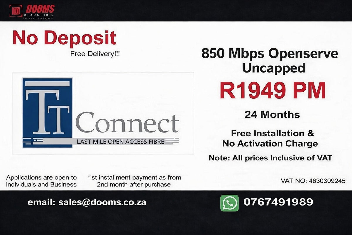 TT CONNECT Fibre Uncapped 850 Mbps