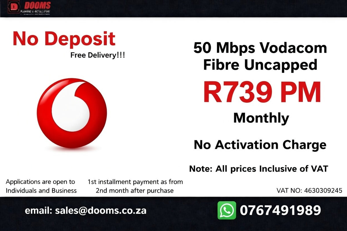 Vodacom Fibre Uncapped 50 Mbps