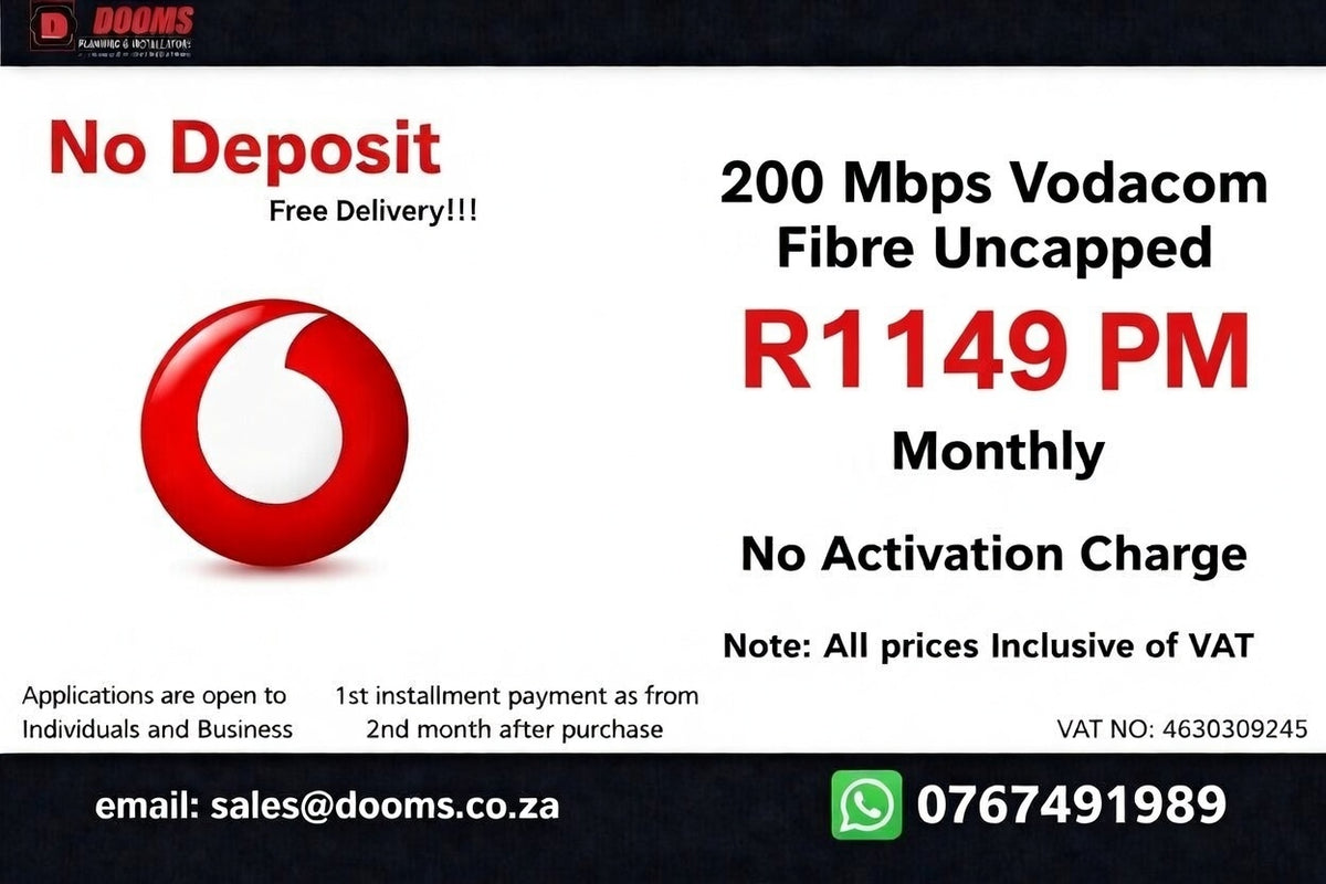 Vodacom Fibre Uncapped 200 Mbps
