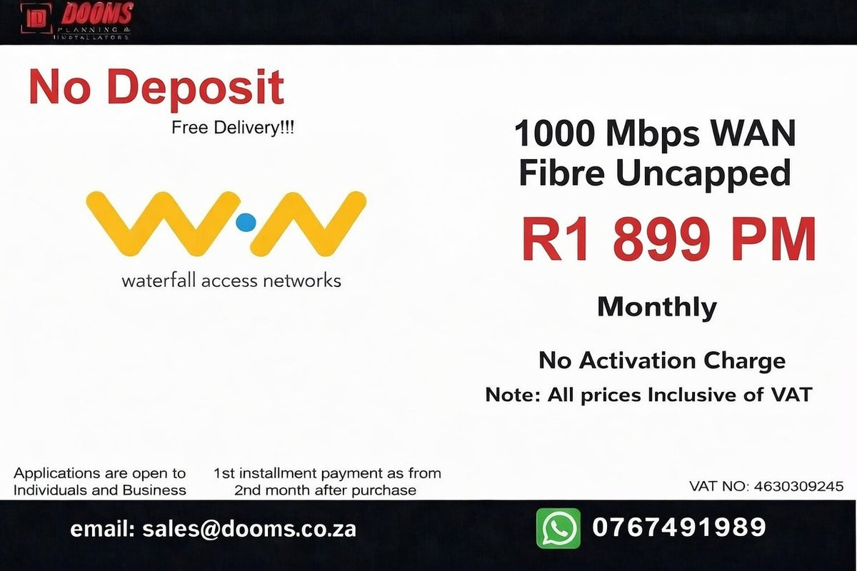 WAN Fibre Uncapped 1000 Mbps