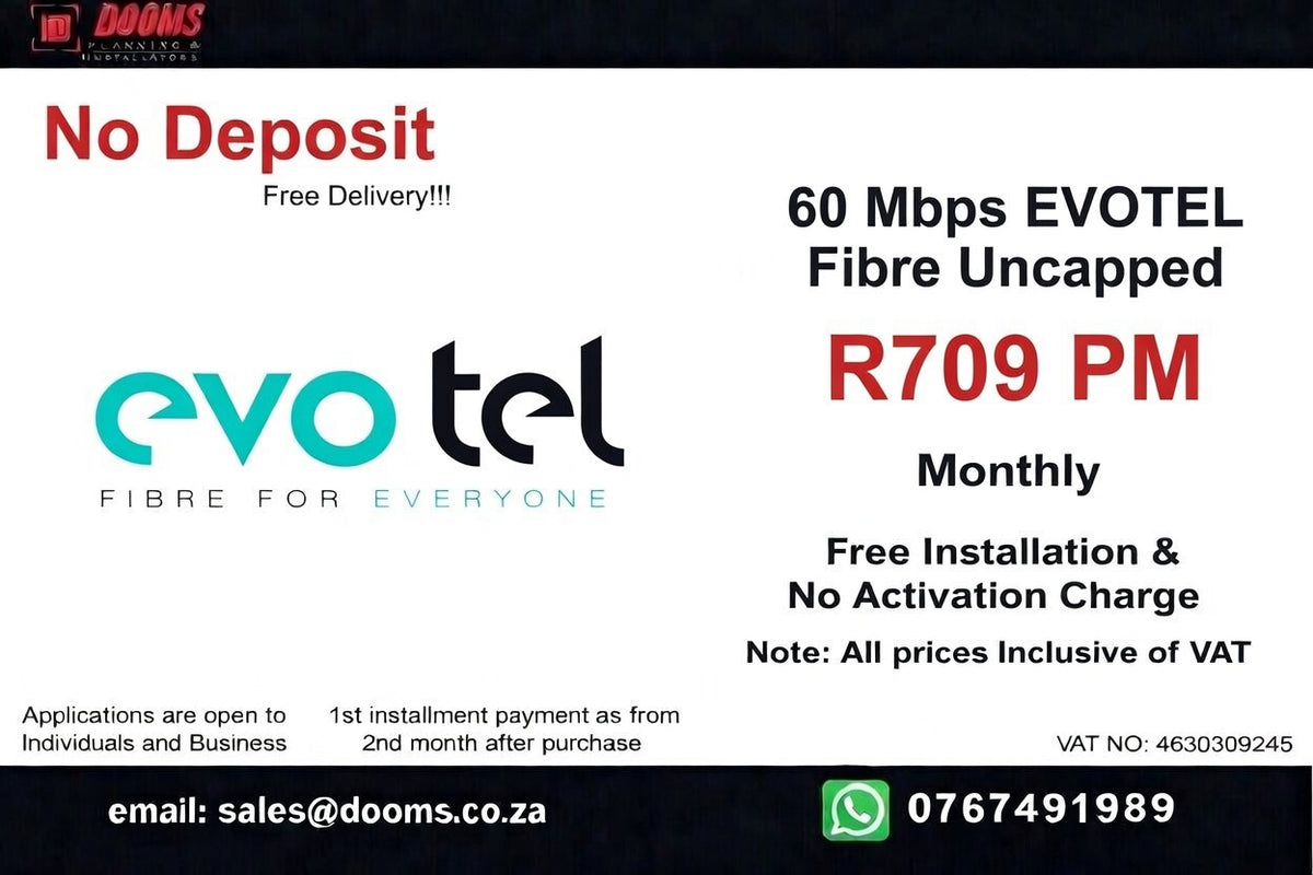 EVOTEL Fibre Uncapped 60 Mbps