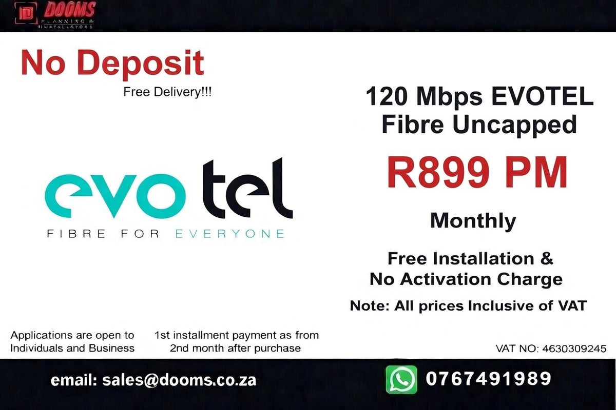 EVOTEL Fibre Uncapped 120 Mbps