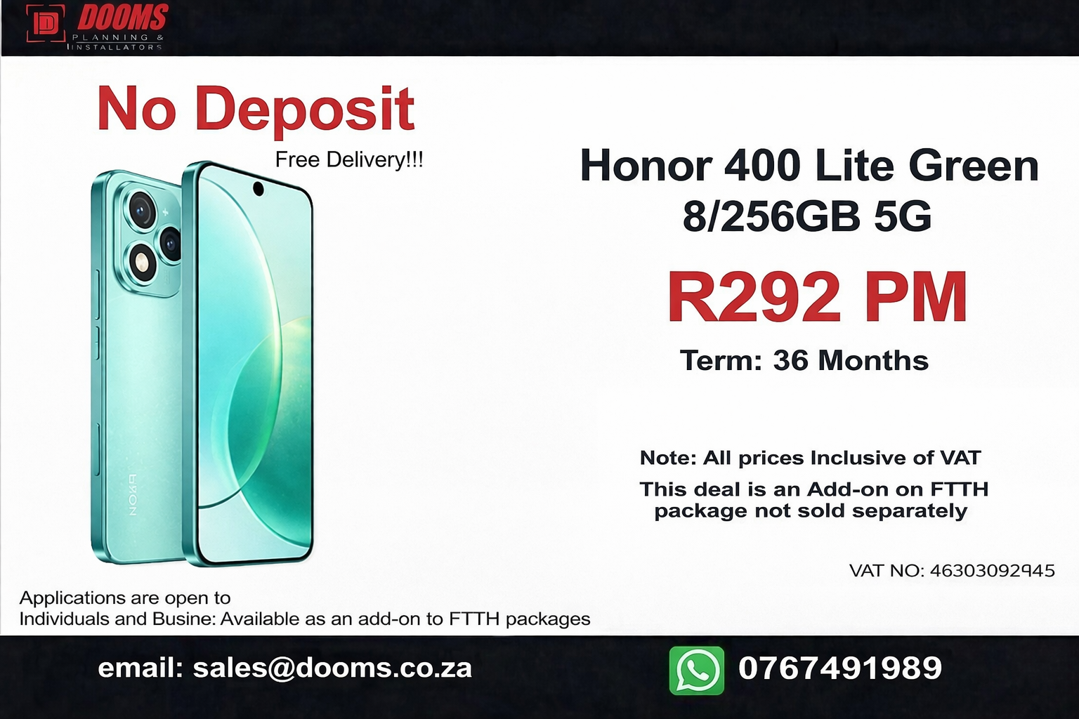 FTTH Mobile Deal – Handset