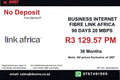 BUSINESS INTERNET FIBRE LINK AFRICA 90 DAYS 50 MBPS
