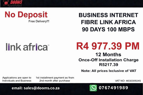 BUSINESS INTERNET FIBRE LINK AFRICA 90 DAYS 100 MBPS