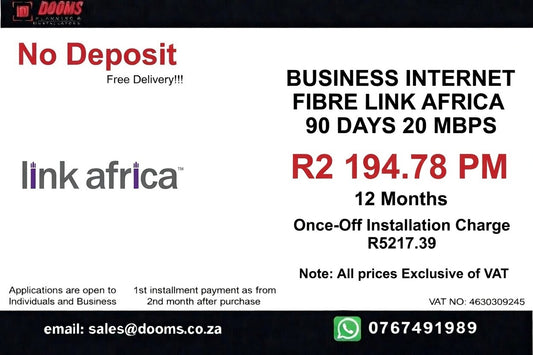 BUSINESS INTERNET FIBRE LINK AFRICA 90 DAYS 10 MBPS