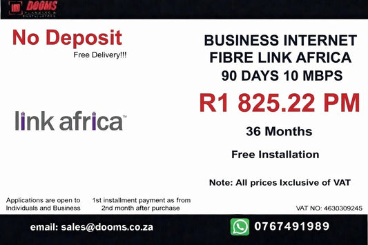 BUSINESS INTERNET FIBRE LINK AFRICA 90 DAYS 10 MBPS