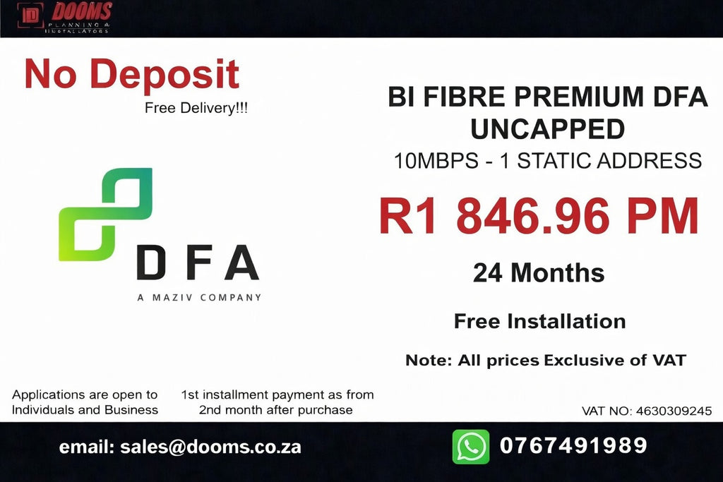 BUSINESS INTERNET FIBRE DFA 10mbps