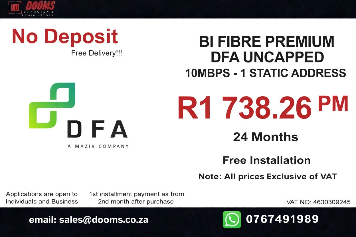 BUSINESS INTERNET FIBRE DFA 10mbps