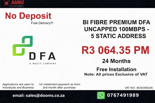 BUSINESS INTERNET FIBRE DFA 100MBPS