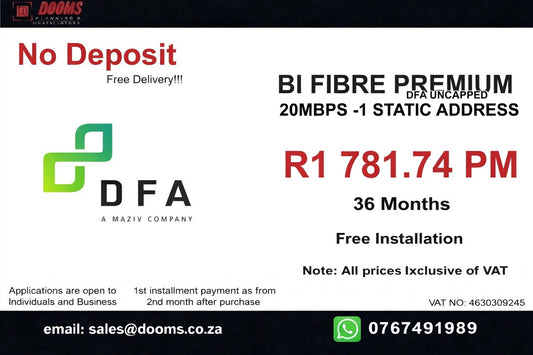 BUSINESS INTERNET FIBRE DFA 20 MBPS