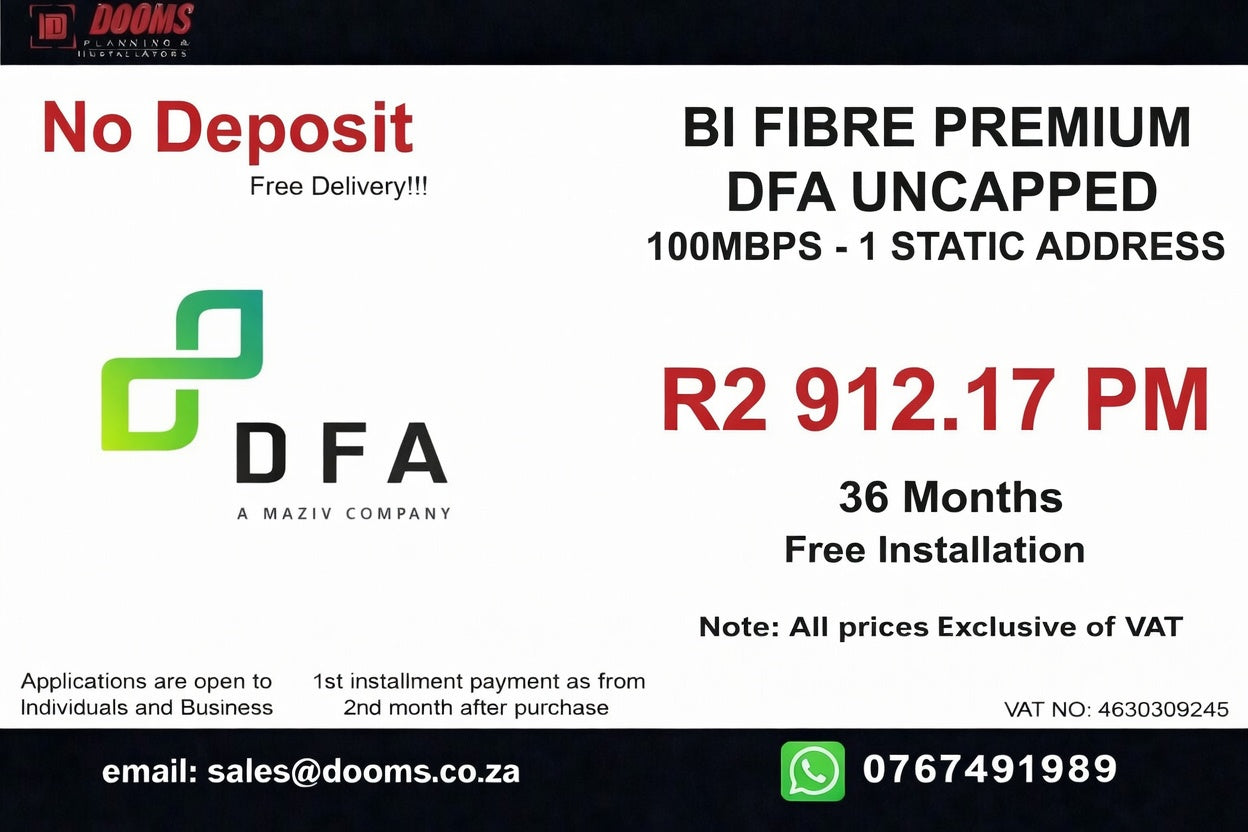 BUSINESS INTERNET FIBRE DFA 100 MBPS