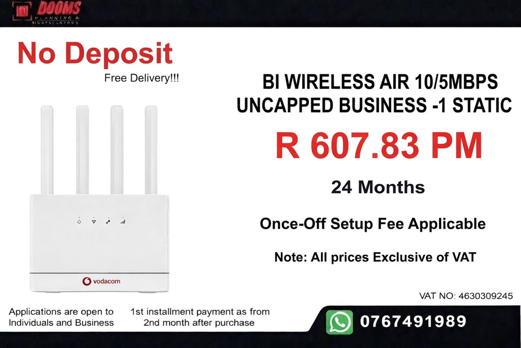 BUSINESS INTERNET FIBRE BCW AIR 10MBPS