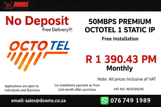 BUSINESS INTERNET FIBRE OCTOTEL 50MBPS