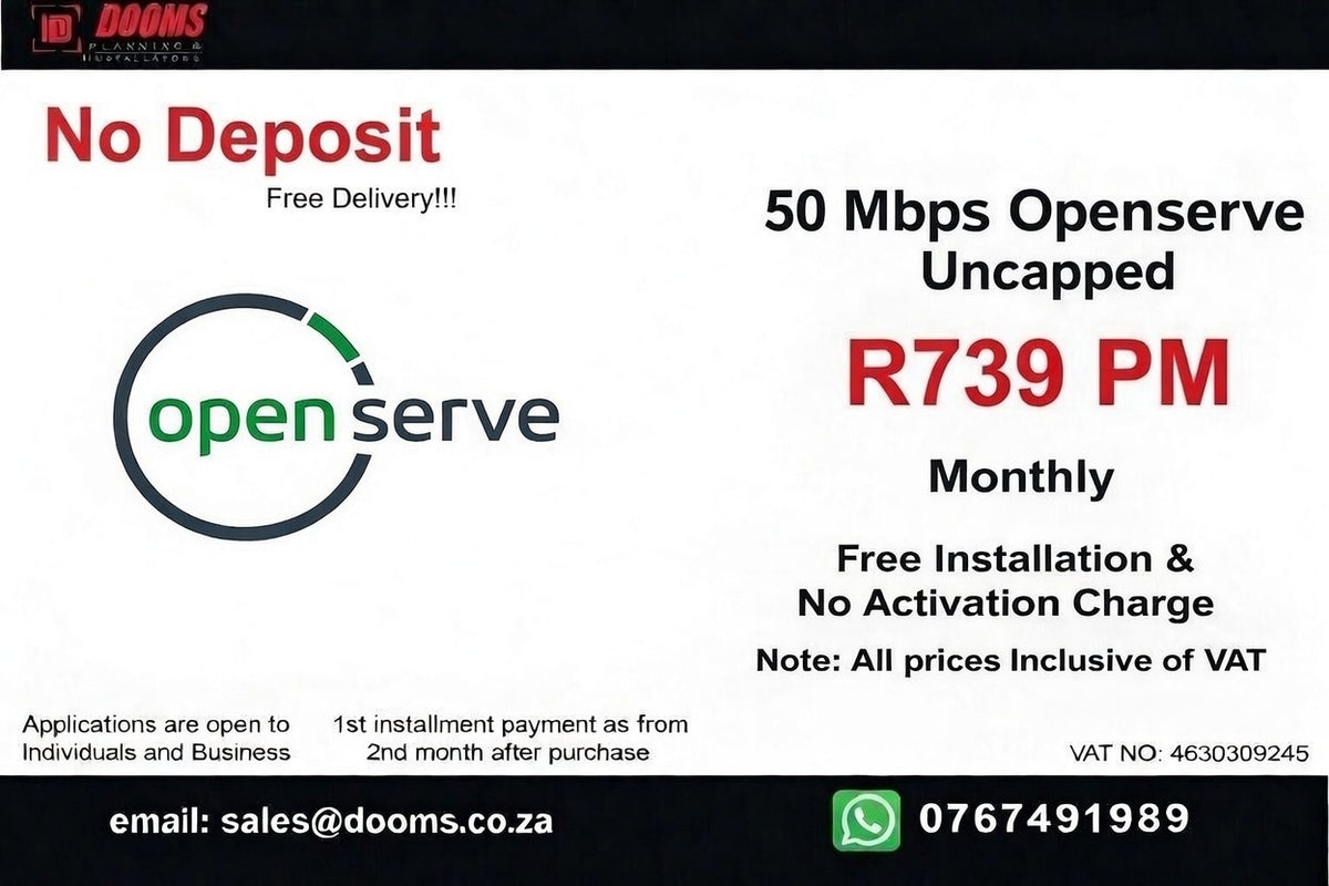 Openserve Fibre Uncapped 50 Mbps