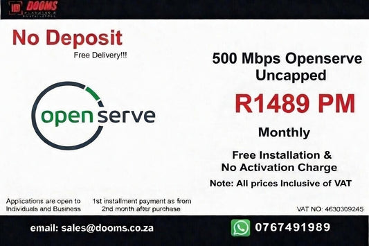 Openserve Fibre Uncapped 500 Mbps