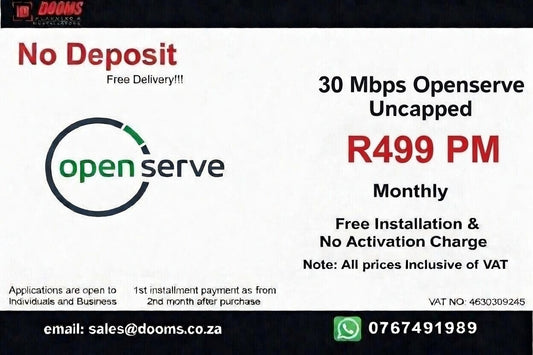 Openserve Fibre Uncapped 30 Mbps