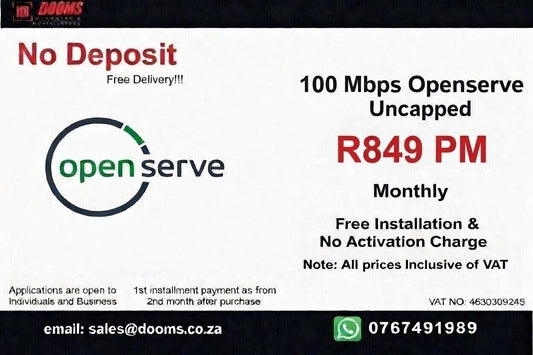 Openserve Fibre Uncapped 100 Mbps