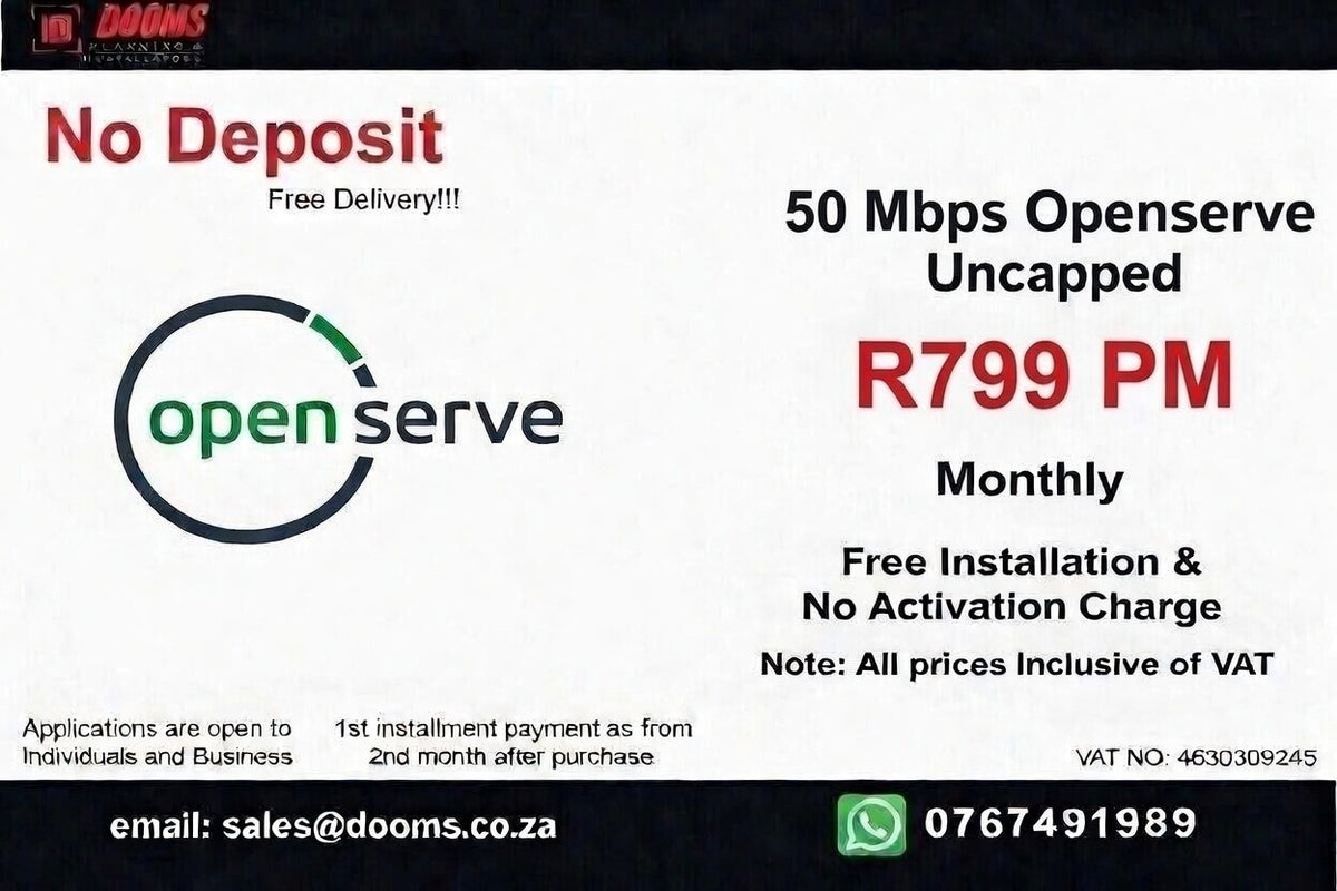 Openserve Fibre Uncapped 50 Mbps