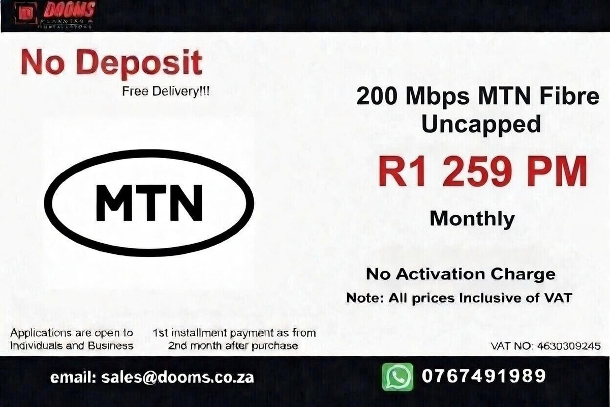 MTN Fibre Uncapped 200 Mbps