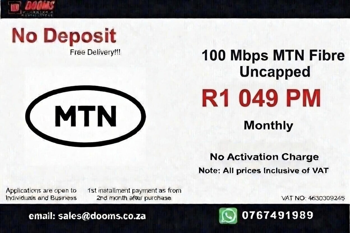 MTN Fibre Uncapped 100 Mbps