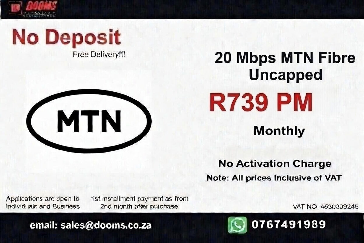 MTN Fibre Uncapped 20 Mbps