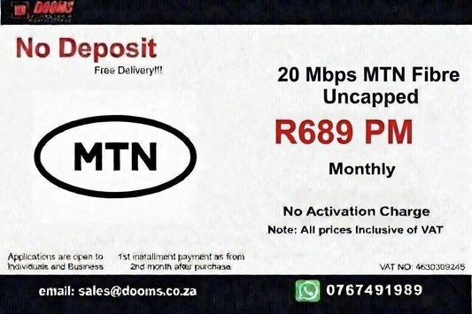 MTN Fibre Uncapped 20 Mbps