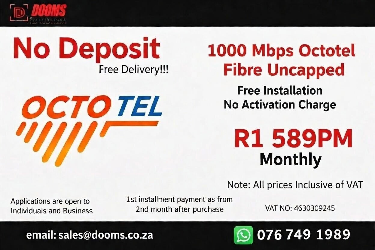 Octotel Fibre Uncapped 1000 Mbps