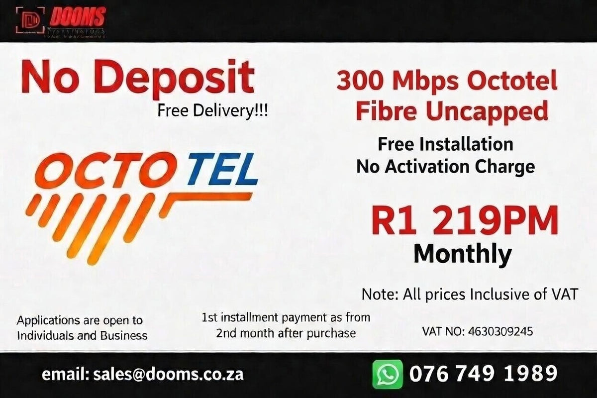 Octotel Fibre Uncapped 300 Mbps