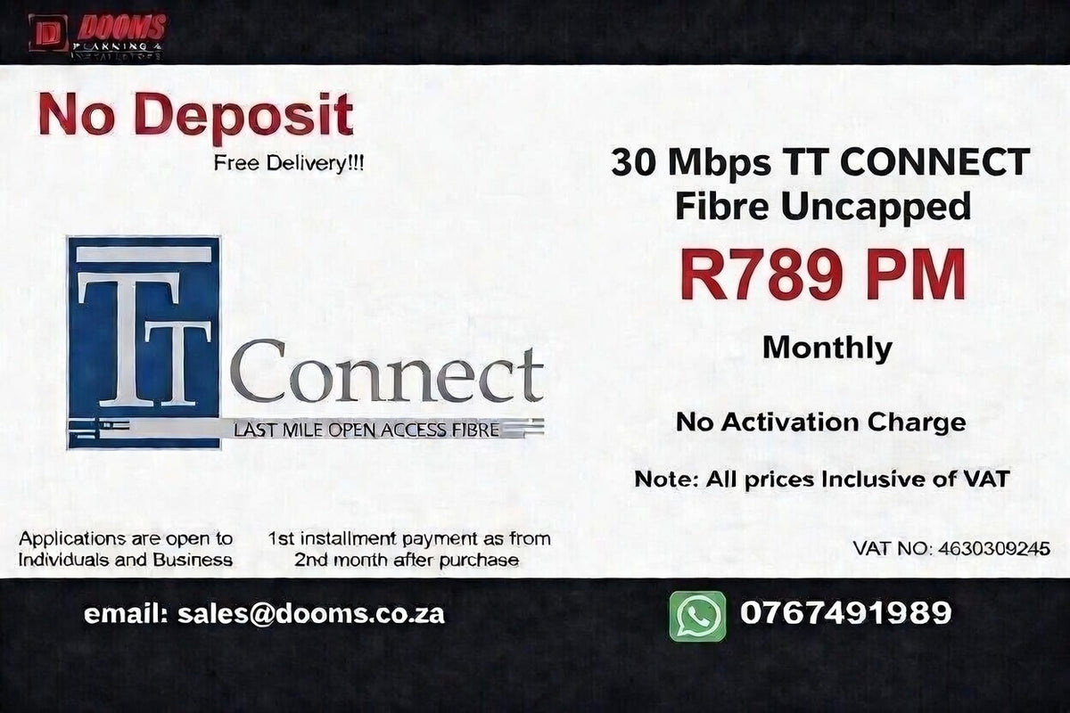 TT CONNECT Fibre Uncapped 30 Mbps