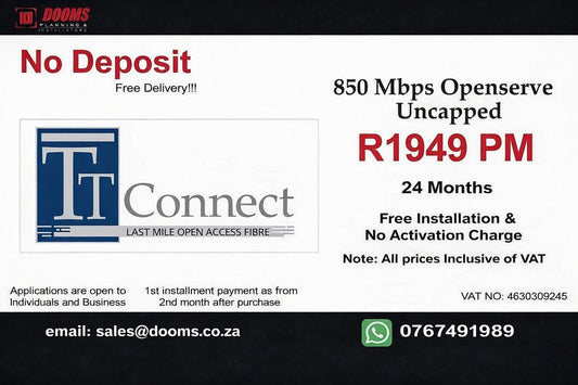 TT CONNECT Fibre Uncapped 850 Mbps