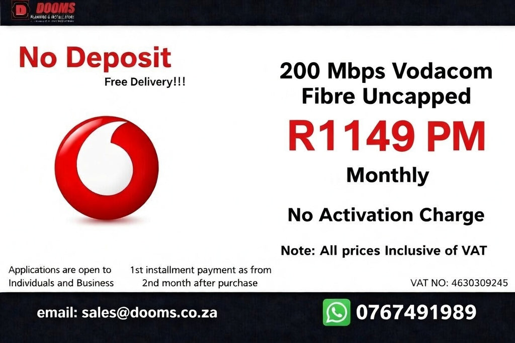 Vodacom Fibre Uncapped 200 Mbps