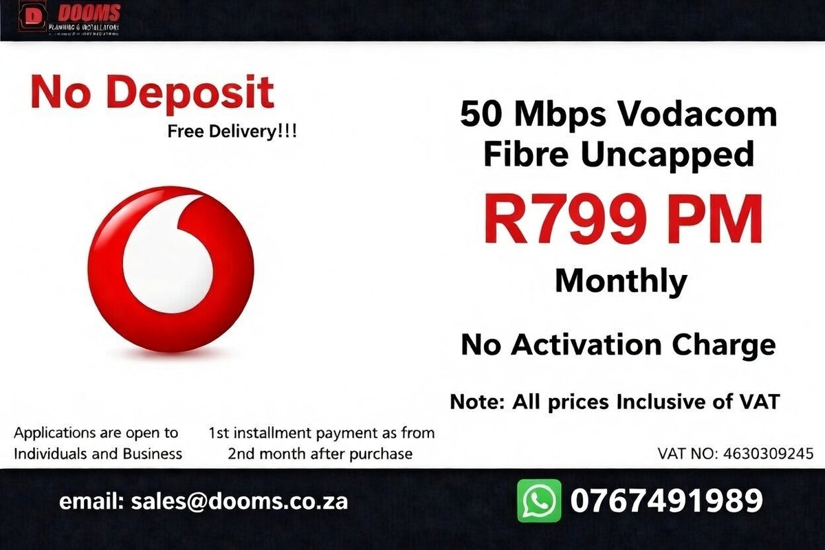 Vodacom Fibre Uncapped 50 Mbps