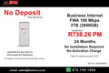 Business Internet FWA 100 Mbps 3TB (3000GB)