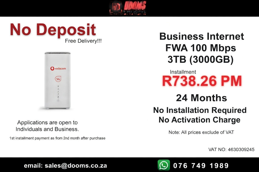 Business Internet FWA 100 Mbps 3TB (3000GB)