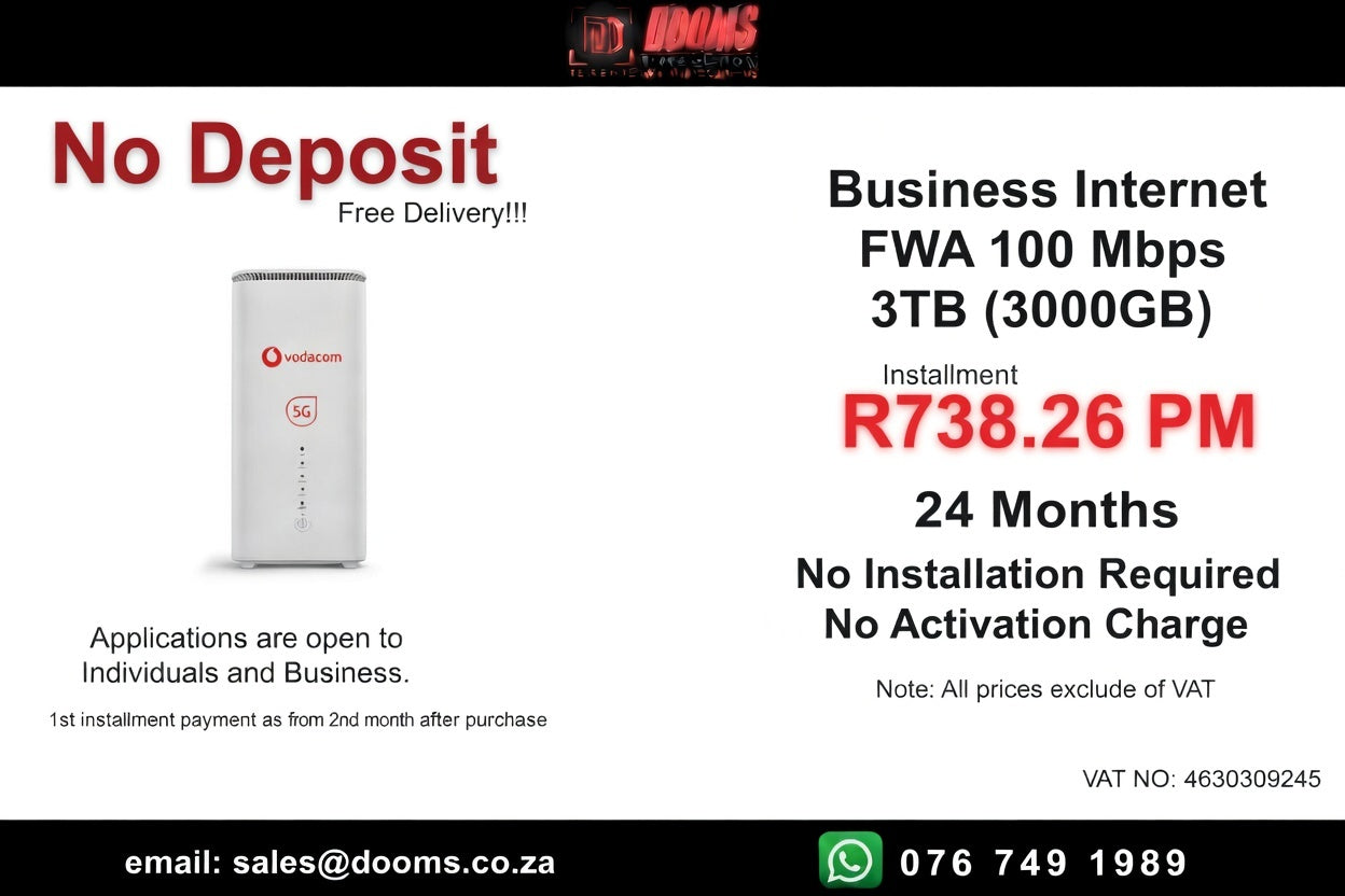 Business Internet FWA 100 Mbps 3TB (3000GB)