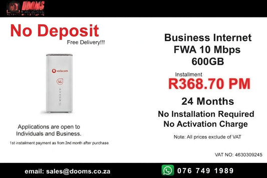 Business Internet FWA 10 Mbps 600GB