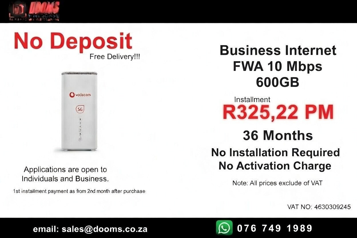 Business Internet FWA 10 Mbps 600GB