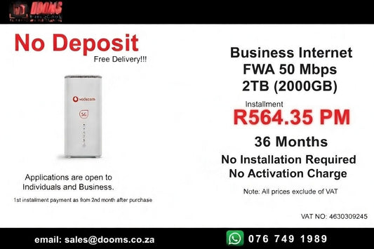 Business Internet FWA 50 Mbps 2TB (2000GB)