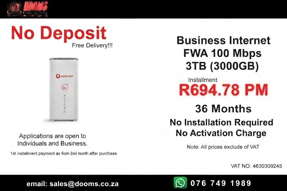 Business Internet FWA 100 Mbps 3TB (3000GB)