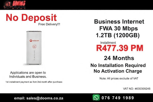 Business Internet FWA 30 Mbps 1.2TB (1200GB)