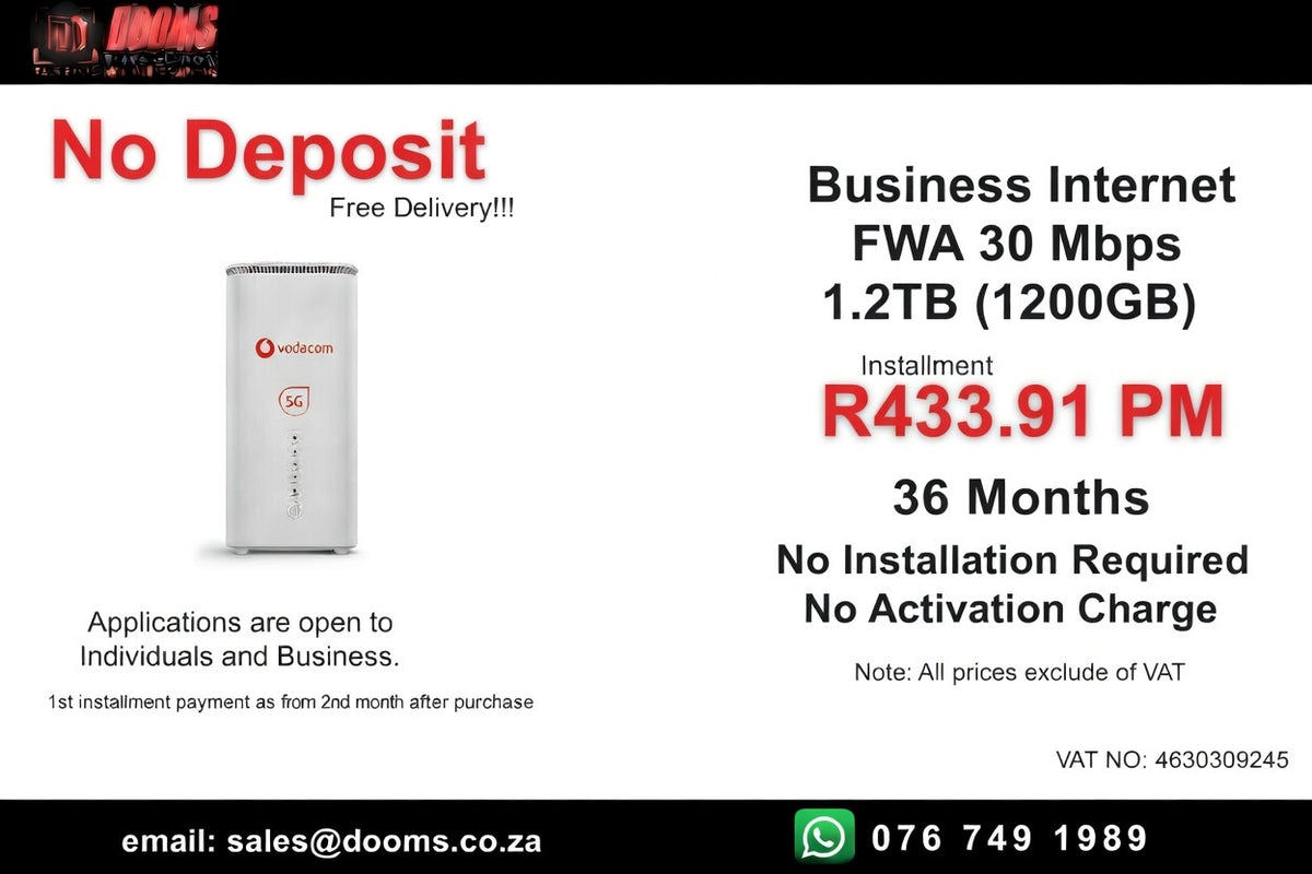 Business Internet FWA 30 Mbps 1.2TB (1200GB)