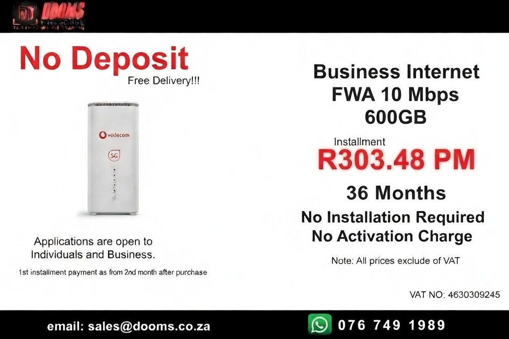 Business Internet FWA 10 Mbps 600GB