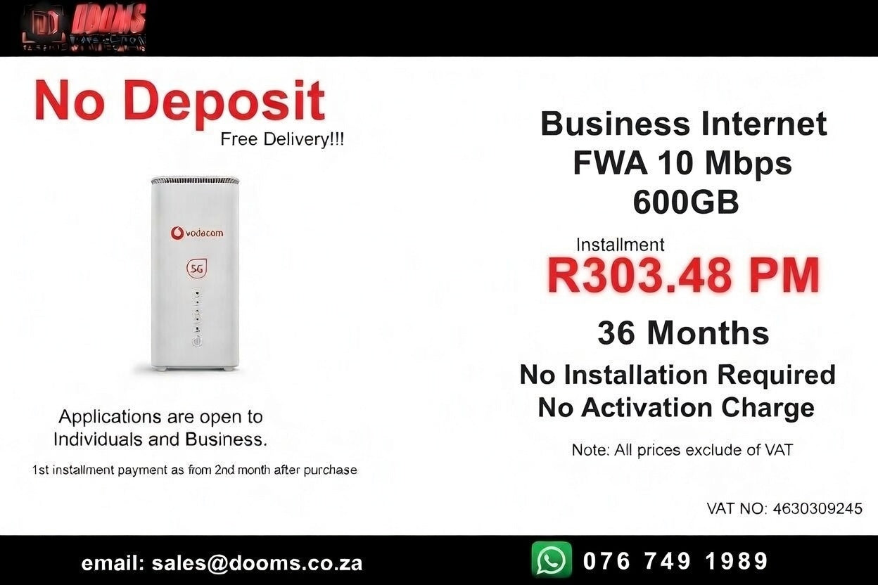 Business Internet FWA 10 Mbps 600GB