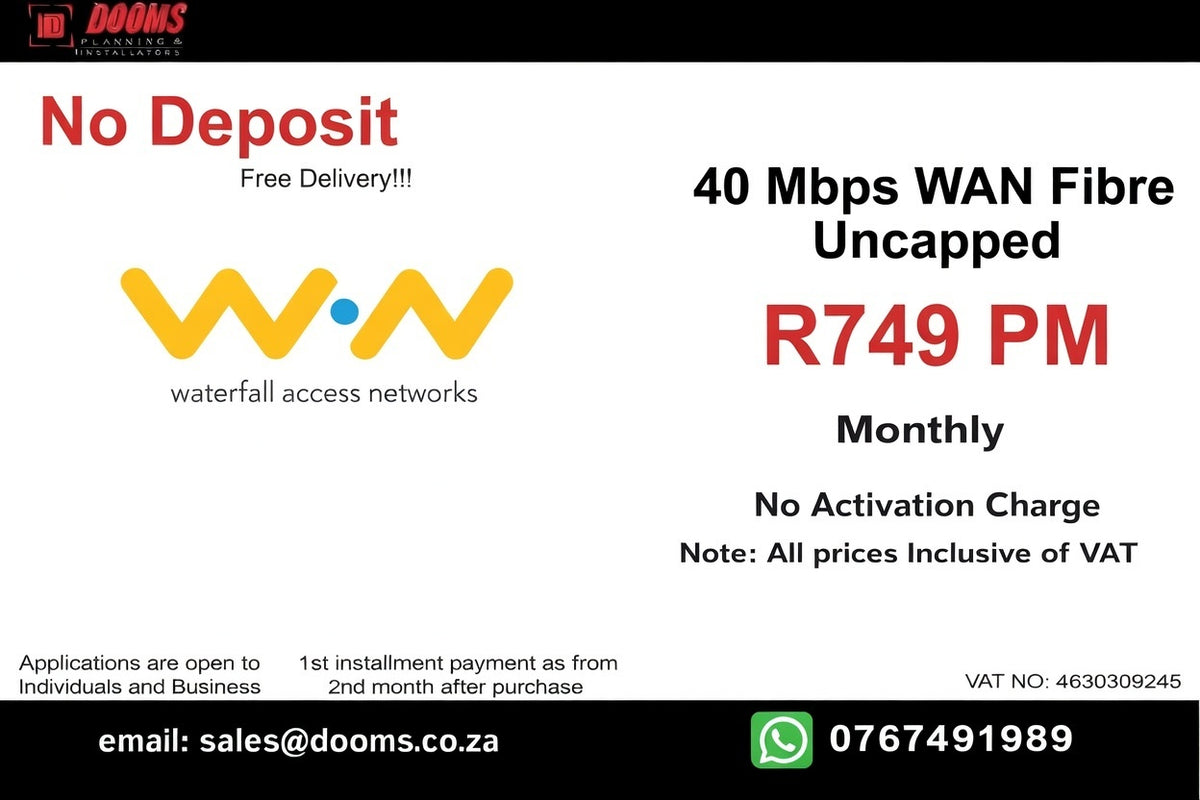 WAN Fibre Uncapped 40 Mbps