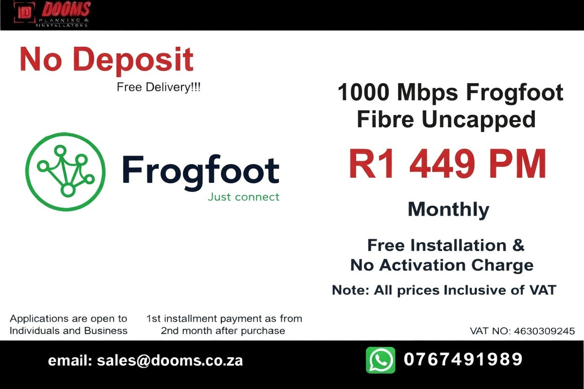 Frogfoot Fibre Uncapped 1000 Mbps