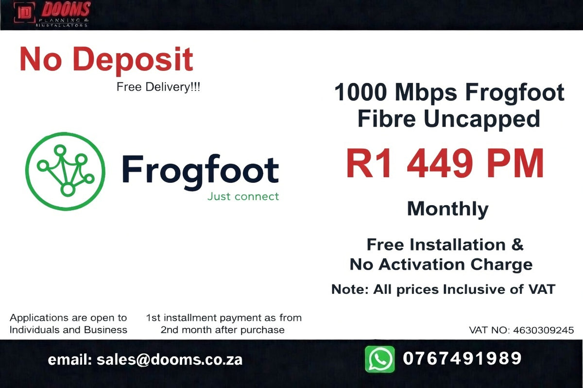 Frogfoot Fibre Uncapped 1000 Mbps